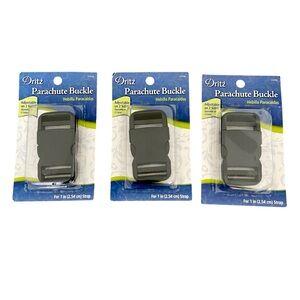 NEW IN BOX Dritz Solid Black 1 Inch Parachute Buckles (3-pack)